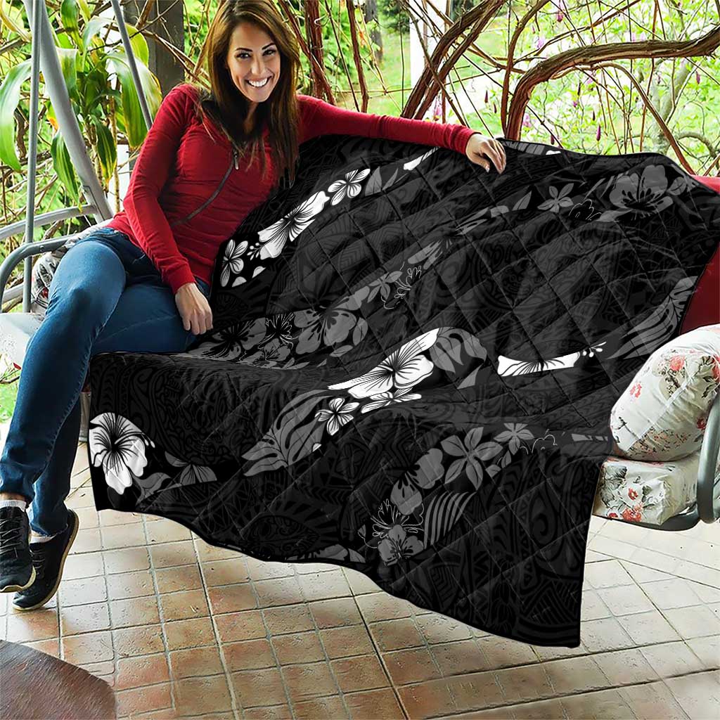 Aloha Hawaii Floral Tapa Quilt Patchwork Charcoal LT7 - Polynesian Pride