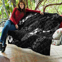 Aloha Hawaii Floral Tapa Quilt Patchwork Charcoal LT7 - Polynesian Pride