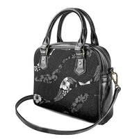 Aloha Hawaii Floral Tapa Shoulder Handbag Patchwork Charcoal - Polynesian Pride
