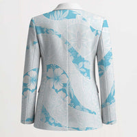 Aloha Hawaii Floral Tapa Blazer Patchwork Turquoise - Polynesian Pride