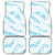 Aloha Hawaii Floral Tapa Car Mats Patchwork Turquoise - Polynesian Pride