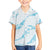 Aloha Hawaii Floral Tapa Family Matching Long Sleeve Bodycon Dress and Hawaiian Shirt Patchwork Turquoise - Polynesian Pride