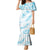Aloha Hawaii Floral Tapa Family Matching Mermaid Dress and Hawaiian Shirt Patchwork Turquoise - Polynesian Pride