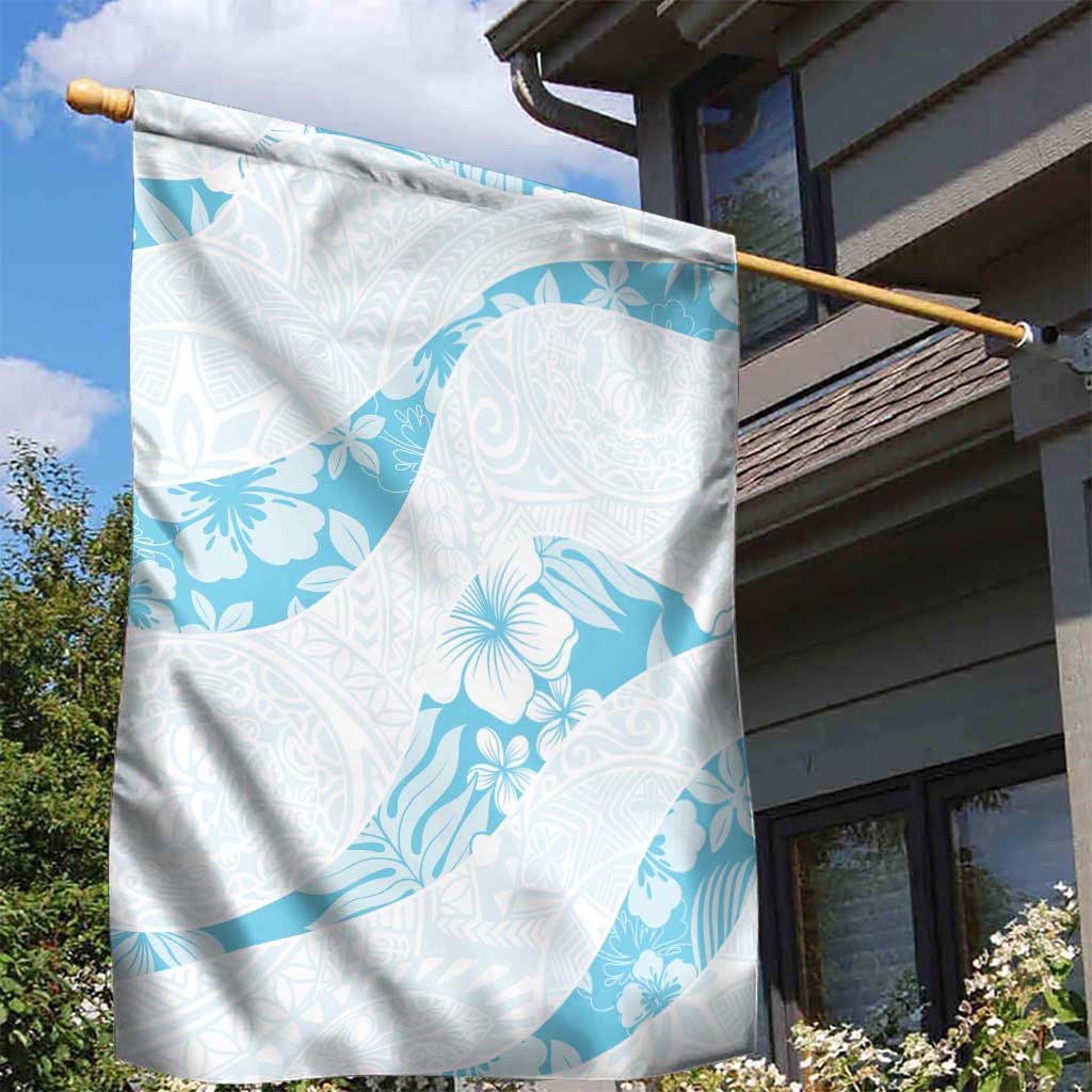 Aloha Hawaii Floral Tapa Garden Flag Patchwork Turquoise LT7 - Polynesian Pride