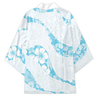 Aloha Hawaii Floral Tapa Kimono Patchwork Turquoise - Polynesian Pride