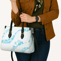 Aloha Hawaii Floral Tapa Leather Bag Patchwork Turquoise LT7 - Polynesian Pride