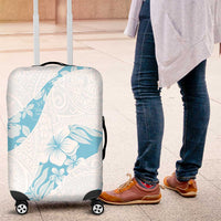 Aloha Hawaii Floral Tapa Luggage Cover Patchwork Turquoise - Polynesian Pride