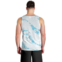 Aloha Hawaii Floral Tapa Men Tank Top Patchwork Turquoise LT7 - Polynesian Pride