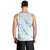 Aloha Hawaii Floral Tapa Men Tank Top Patchwork Turquoise - Polynesian Pride