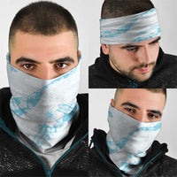 Aloha Hawaii Floral Tapa Neck Gaiter Patchwork Turquoise LT7 - Polynesian Pride