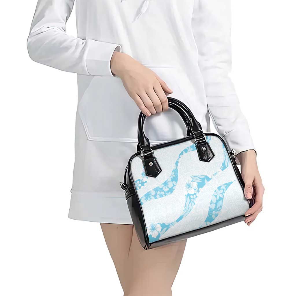 Aloha Hawaii Floral Tapa Shoulder Handbag Patchwork Turquoise - Polynesian Pride
