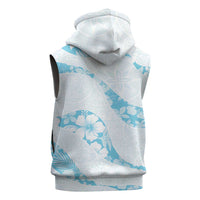 Aloha Hawaii Floral Tapa Sleeveless Zip Hoodie Patchwork Turquoise - Polynesian Pride
