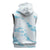 Aloha Hawaii Floral Tapa Sleeveless Zip Hoodie Patchwork Turquoise - Polynesian Pride