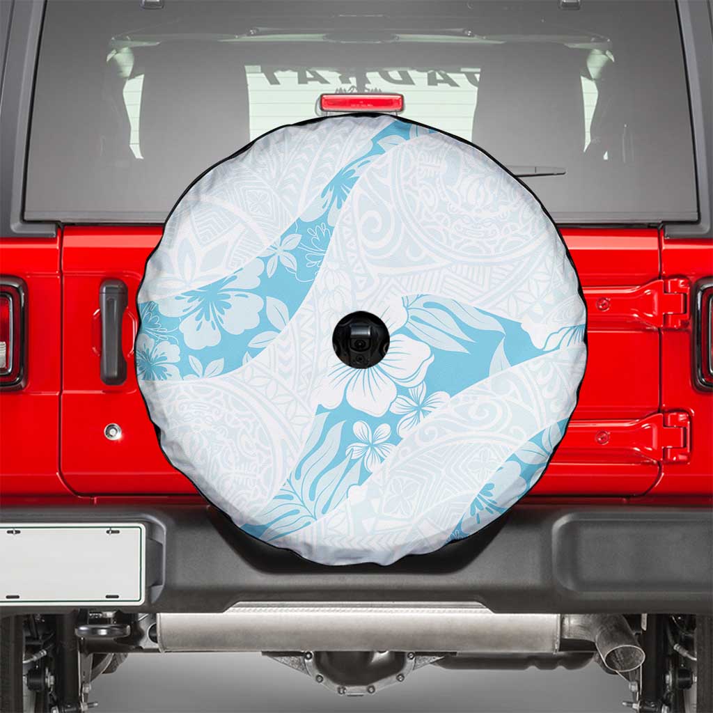 Aloha Hawaii Floral Tapa Spare Tire Cover Patchwork Turquoise - Polynesian Pride