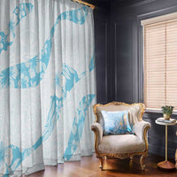 Aloha Hawaii Floral Tapa Window Curtain Patchwork Turquoise LT7 - Polynesian Pride