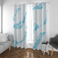 Aloha Hawaii Floral Tapa Window Curtain Patchwork Turquoise LT7 With Grommets Turquoise - Polynesian Pride