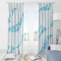 Aloha Hawaii Floral Tapa Window Curtain Patchwork Turquoise LT7 - Polynesian Pride