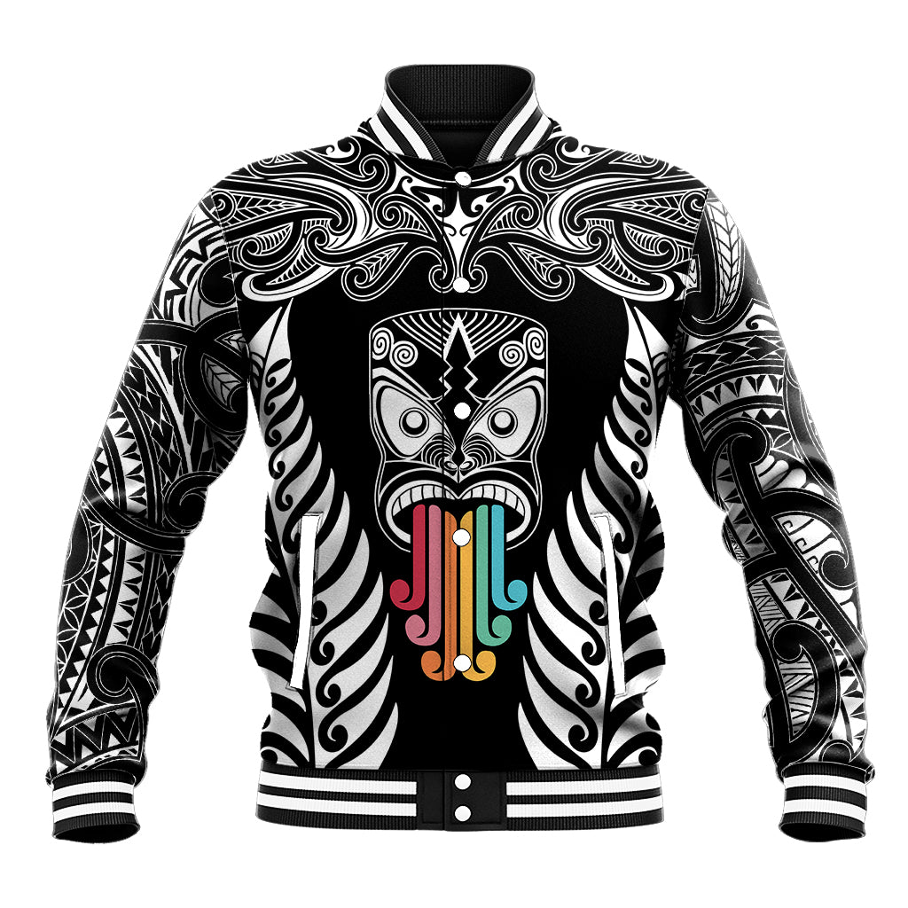 personalised-kia-kaha-te-reo-maori-baseball-jacket-hei-tiki-mix-koru-black