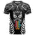 Personalised Kia Kaha Te Reo Maori T Shirt Hei Tiki Mix Koru - Black LT7 Black - Polynesian Pride