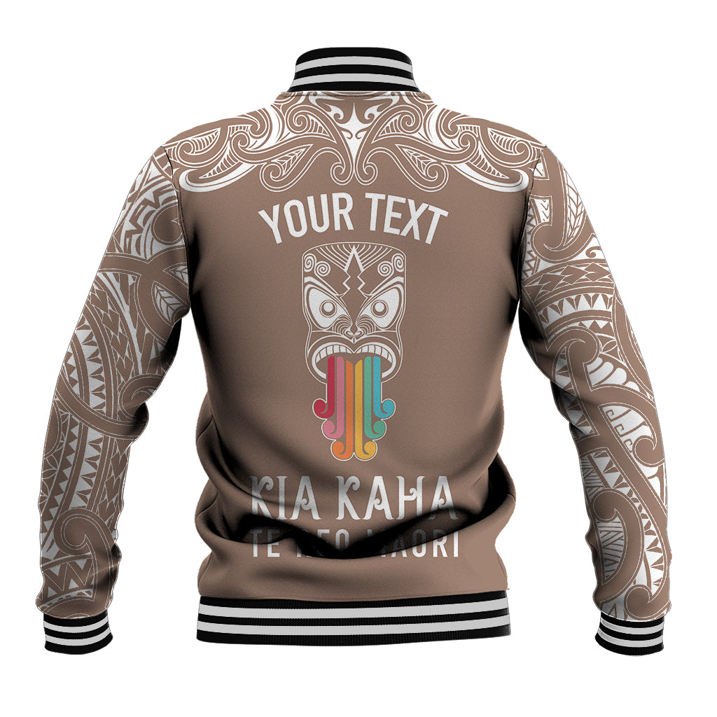 personalised-kia-kaha-te-reo-maori-baseball-jacket-hei-tiki-mix-koru-brown