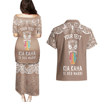 personalised-kia-kaha-te-reo-maori-couples-matching-puletasi-dress-and-hawaiian-shirt-hei-tiki-mix-koru-brown