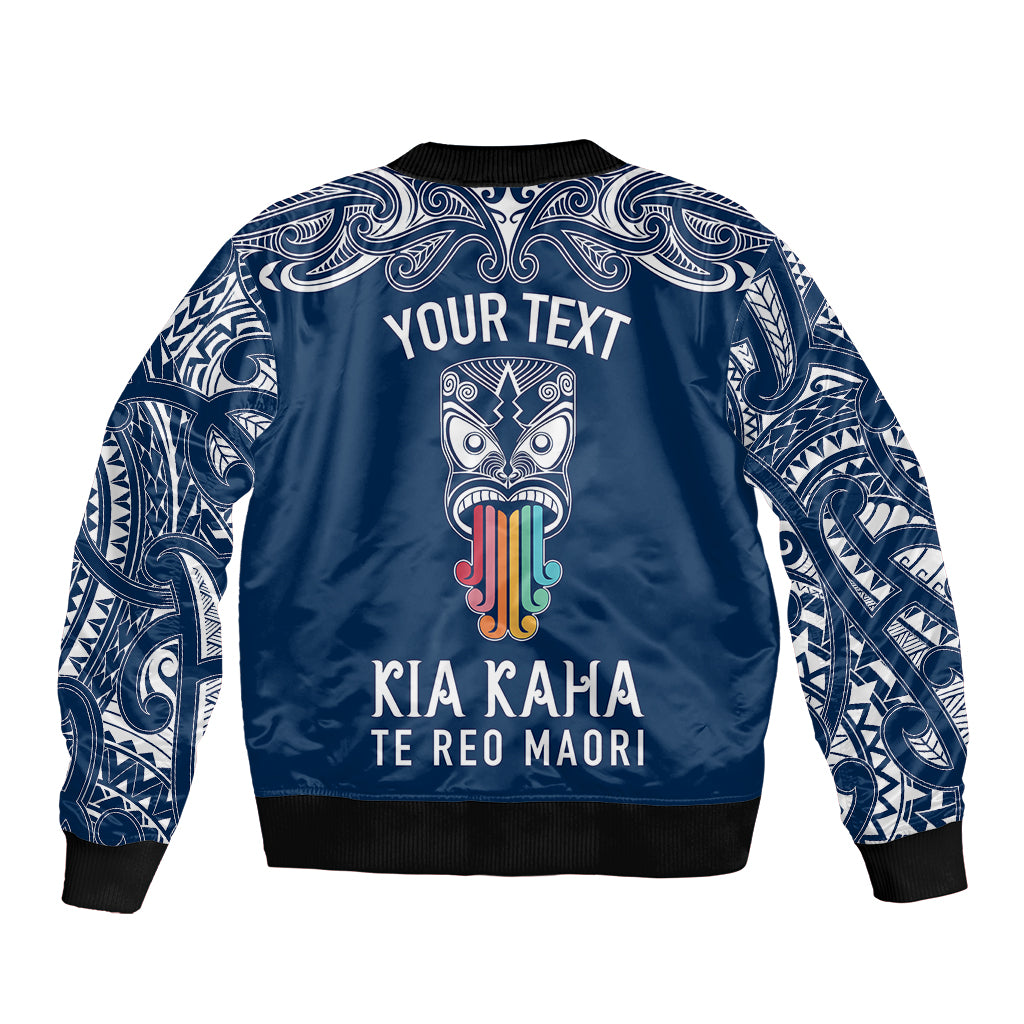 personalised-kia-kaha-te-reo-maori-bomber-jacket-hei-tiki-mix-koru-navy-blue