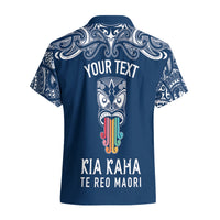 personalised-kia-kaha-te-reo-maori-hawaiian-shirt-hei-tiki-mix-koru-navy-blue