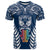Personalised Kia Kaha Te Reo Maori T Shirt Hei Tiki Mix Koru - Navy Blue LT7 Navy - Polynesian Pride