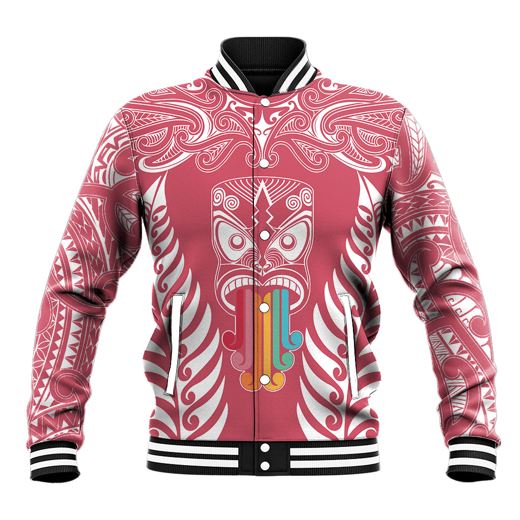 personalised-kia-kaha-te-reo-maori-baseball-jacket-hei-tiki-mix-koru-pink