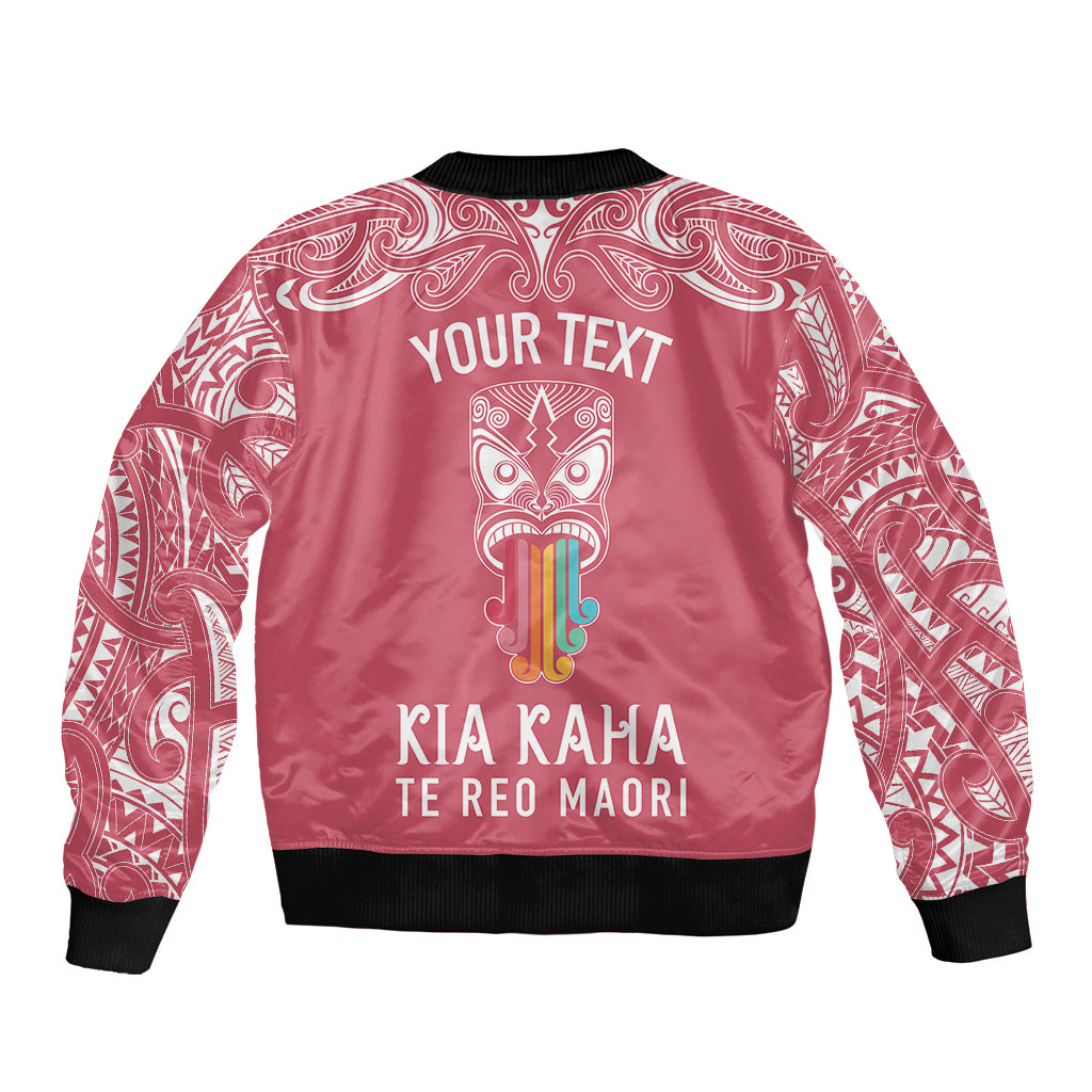 personalised-kia-kaha-te-reo-maori-bomber-jacket-hei-tiki-mix-koru-pink