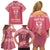 personalised-kia-kaha-te-reo-maori-family-matching-off-shoulder-short-dress-and-hawaiian-shirt-hei-tiki-mix-koru-pink