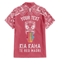 personalised-kia-kaha-te-reo-maori-kid-hawaiian-shirt-hei-tiki-mix-koru-pink