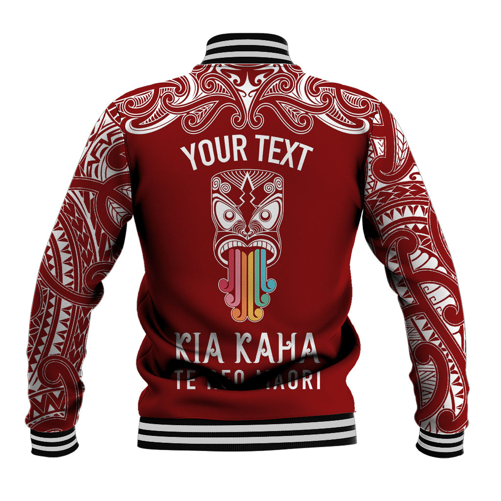 personalised-kia-kaha-te-reo-maori-baseball-jacket-hei-tiki-mix-koru-red