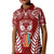 Personalised Kia Kaha Te Reo Maori Kid Polo Shirt Hei Tiki Mix Koru - Red LT7 Kid Red - Polynesian Pride