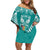 personalised-kia-kaha-te-reo-maori-off-shoulder-short-dress-hei-tiki-mix-koru-teal