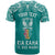 Personalised Kia Kaha Te Reo Maori T Shirt Hei Tiki Mix Koru - Teal LT7 - Polynesian Pride