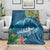 Outrigger Canoe Blue Blanket On The Waves