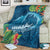 Outrigger Canoe Blue Blanket On The Waves