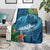 Outrigger Canoe Blue Blanket On The Waves