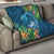 Outrigger Canoe Blue Quilt On The Waves