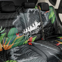 Outrigger Canoe Black Back Car Seat Cover On The Waves