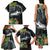 Outrigger Canoe Black Family Matching Tank Maxi Dress and Hawaiian Shirt On The Waves