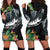 Outrigger Canoe Black Hoodie Dress On The Waves