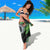 Outrigger Canoe Black Sarong On The Waves