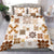Vintage Hawaii Bedding Set Hawaiian Quilt Kapa Mismatch Beige LT7 - Polynesian Pride