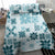 Vintage Hawaii Bedding Set Hawaiian Quilt Kapa Mismatch Teal LT7 - Polynesian Pride