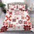 Vintage Hawaii Bedding Set Hawaiian Quilt Kapa Mismatch Red LT7 - Polynesian Pride