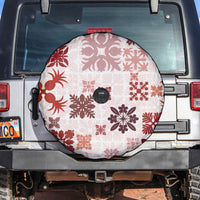 Vintage Hawaii Spare Tire Cover Hawaiian Quilt Kapa Mismatch Red LT7 - Polynesian Pride