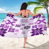 Vintage Hawaii Sarong Hawaiian Quilt Kapa Mismatch Purple LT7 - Polynesian Pride