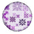 Vintage Hawaii Spare Tire Cover Hawaiian Quilt Kapa Mismatch Purple LT7 - Polynesian Pride